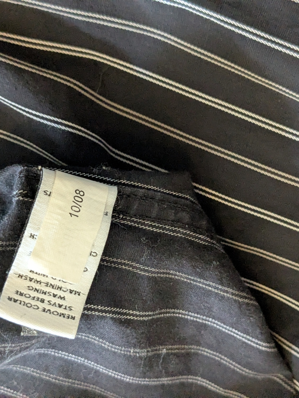 EXPRESS 1MX -  SIZE XL -  MODERN FIT - PINSTRIPE SHIRT - Picture 10 of 12